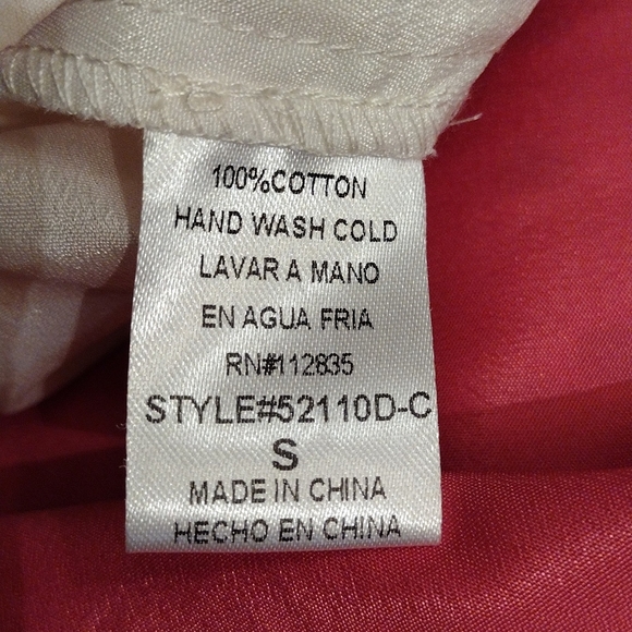 Jillian Harris by Privilege Bella Eyelet Dress, Size S, White/Pink - Picture 6 of 7